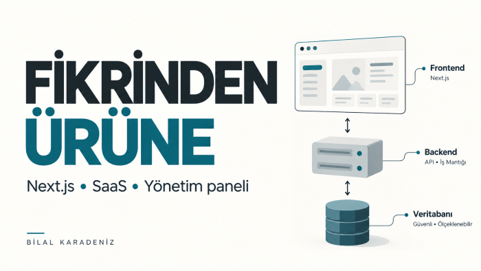 Next.js ile SaaS MVP ve yönetim paneli geliştiririm