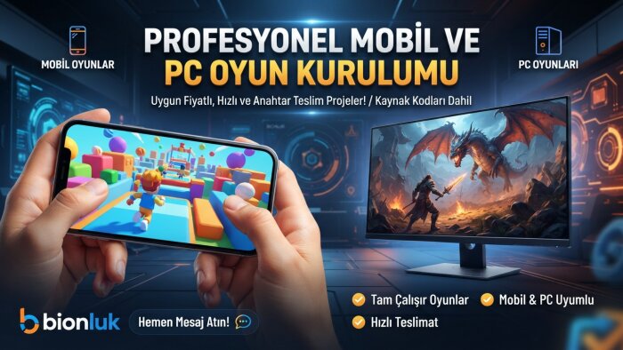 sizlere uygun fiyata profesyonel hazır oyun veririm