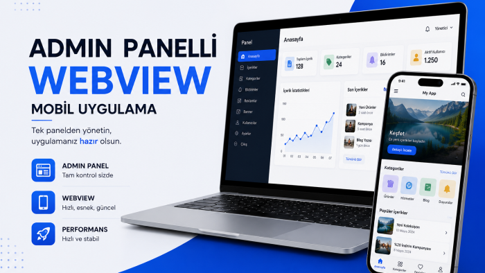 admin panelli webview mobil uygulama yapabilirim