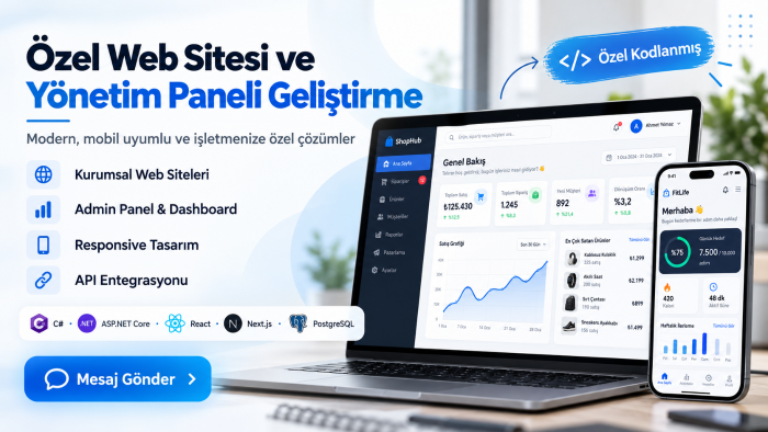 markanızı öne çıkaran özel web siteleri geliştiririm