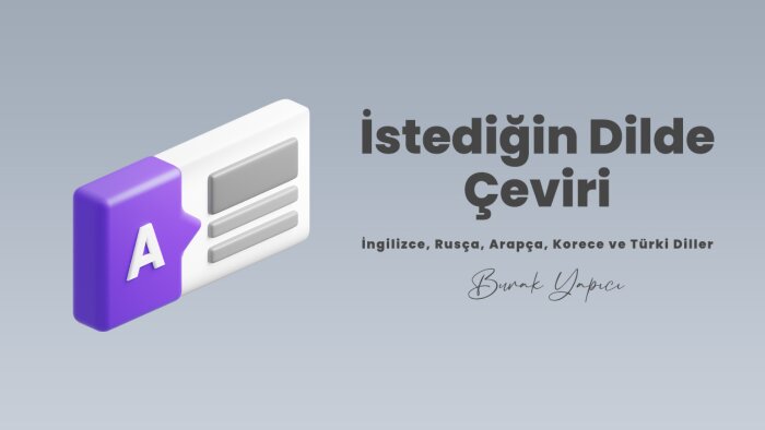 profesyonel olarak çeviri yapabiliyorum