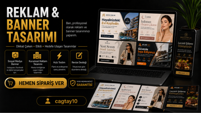 profesyonel olarak reklam, banner tasarımınızı yaparım