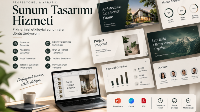 profesyonel ve etkileyici sunum hazırlarım