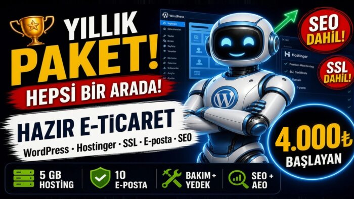 hosting SSL e-posta SEO dahil e-ticaret sitesi kurarım