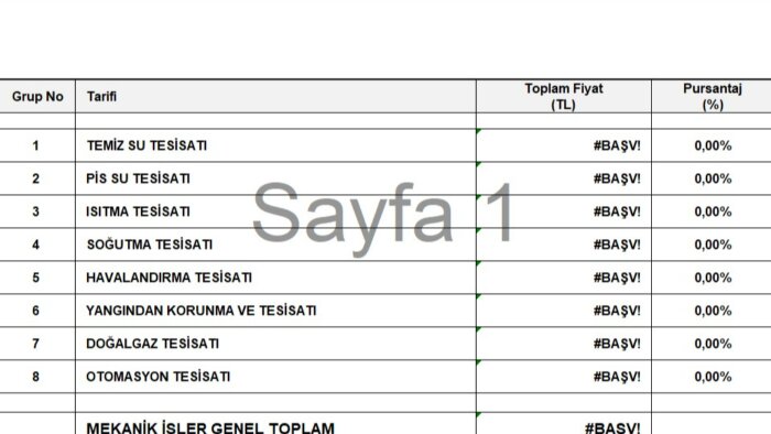 AutoCAD üzerinden mekanik tesisat keşif özeti hazırlıyorum