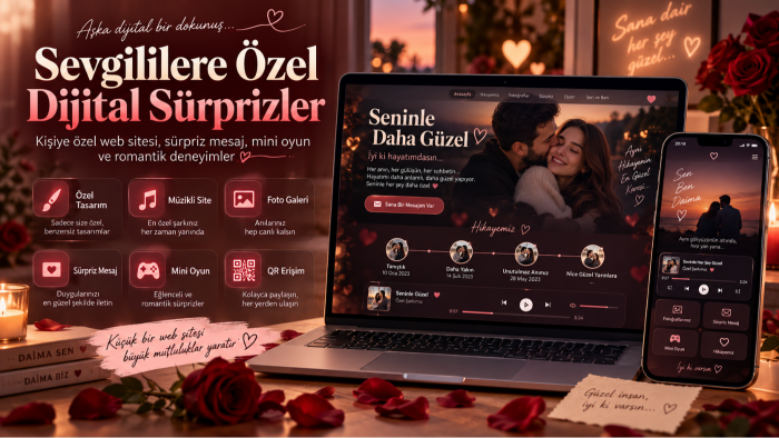 sevgilinize özel interaktif web sitesi hazırlarım