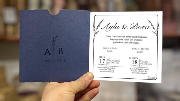 davetiyenizi tasarlayabilirim