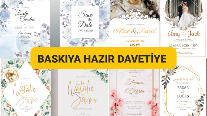 baskı ve sosyal medyada paylaşım için davetiye hazırlarım