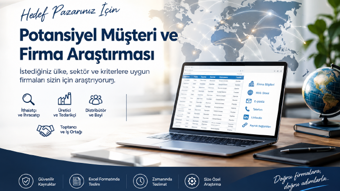 Hedef Pazarınız İçin Müşteri ve Firma Araştırması Yapıyorum