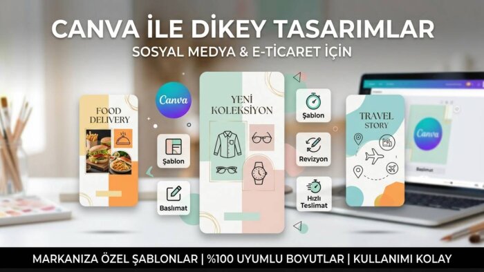 sosyal medya ve e-ticaret için dikey görsel tasarlarım