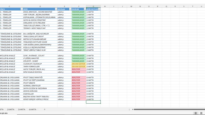 Excel ile işinizi kolaylaştırırım