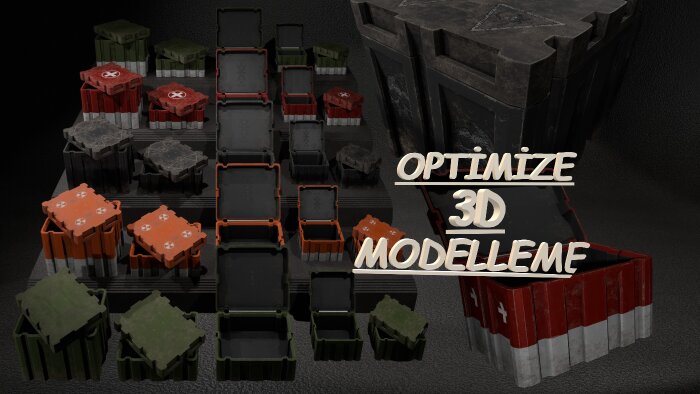 oyunlarınız için optimize 3d modelleme ve texture yaparım