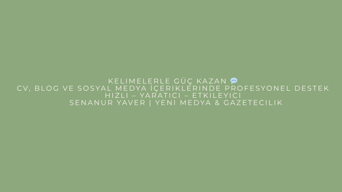profesyonel içerik yazarlığı yapıyorum