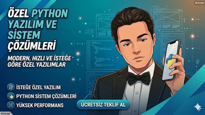 python ile ihtiyacınıza özel projeler geliştiririm