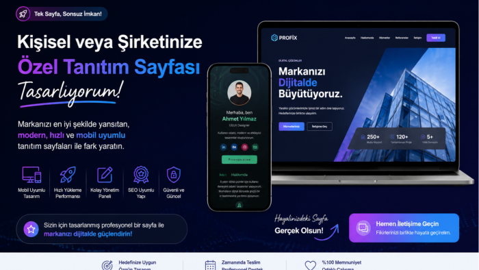 portfolyo web sitesi yaparım