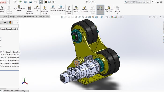 Solidworks ortamında tasarımlarınızı gerçekleştirebilirim