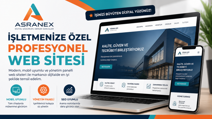 işletmenize özel kurumsal web sitesi geliştiririm