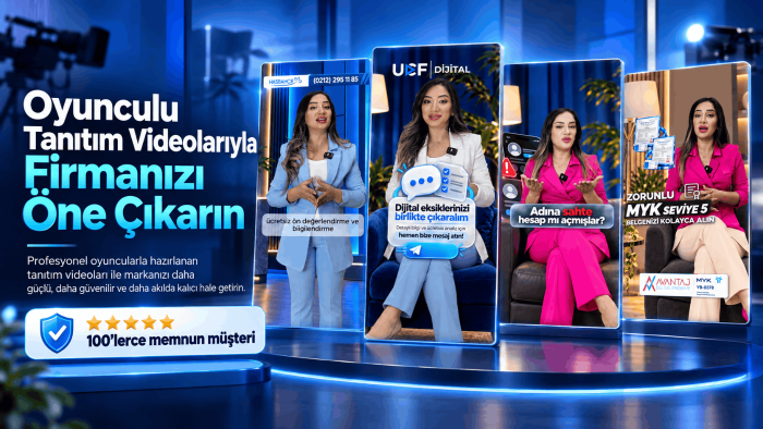 oyunculu tanıtım içerik videolarınızı oluşturabilirim