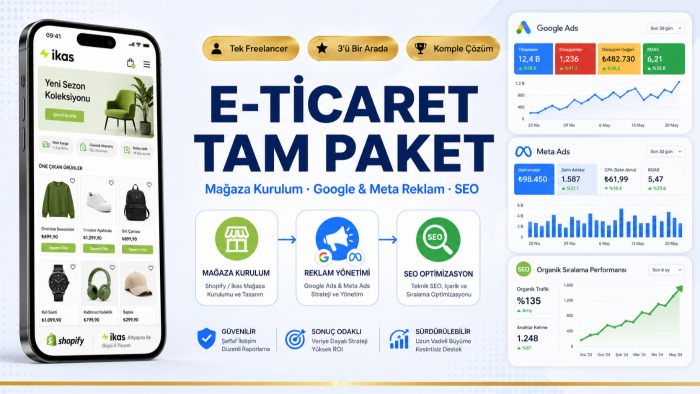 hem e-ticaret mağazası kurar hem reklam hem SEO yaparım