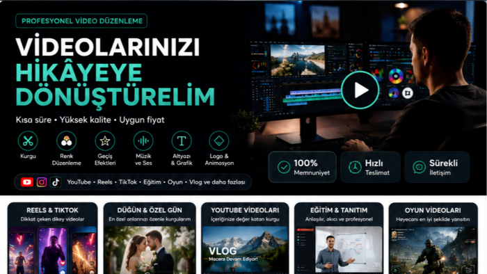 videolarınızı profesyonel ve akıcı şekilde kurgularım