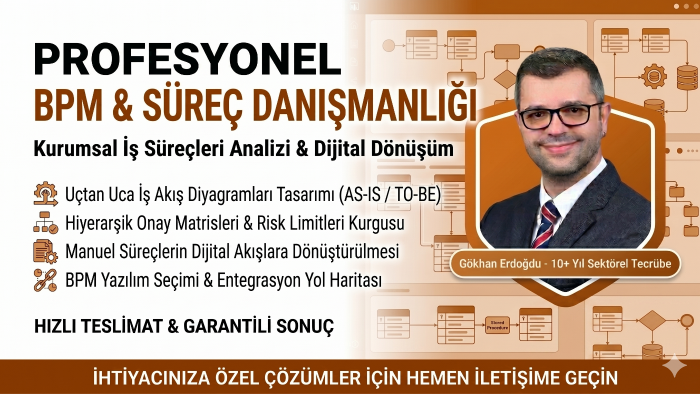 kurumsal iş süreçlerinizi analiz eder ve dijitalleştiririm