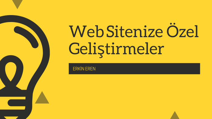 web sitenize özel geliştirmeler yaparım