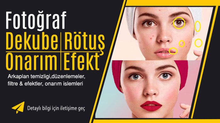 fotoğraflarınızda her türlü düzenleme yapabilirim