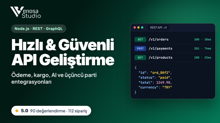 Node.js ile hızlı, güvenli ve ölçeklenebilir API yazarım