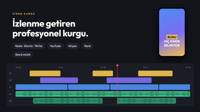 videolarınızı profesyonelce kurgulayabilirim