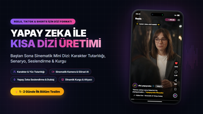 baştan sona yapay zeka kısa diziler üretirim