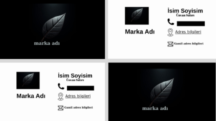 markanıza özel kartvizit tasarlarım