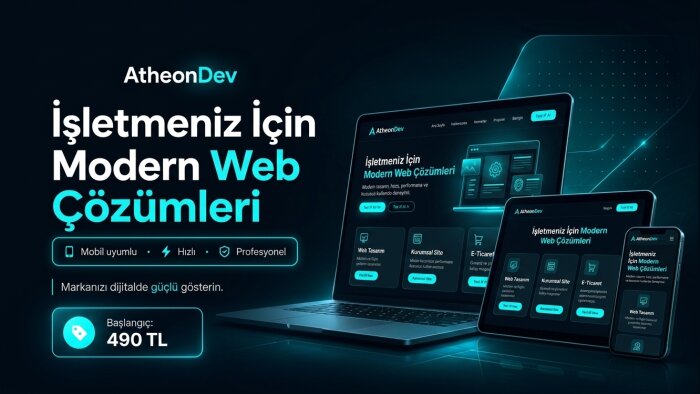 işletmeniz için özel modern web sitesi geliştiririm