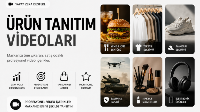 ai destekli reklam videoları üretirim