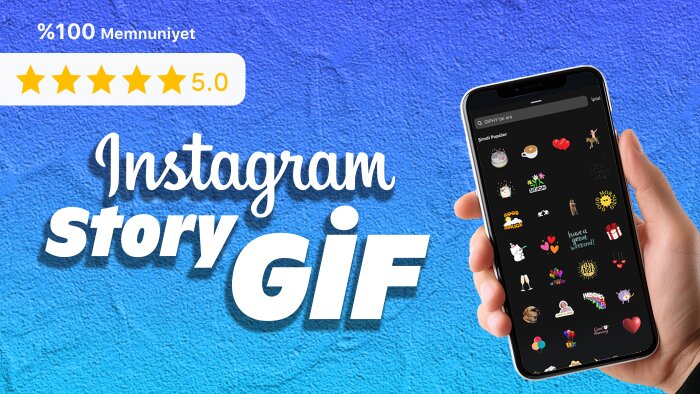 instagram story için gifler tasarlayıp yayınlarım
