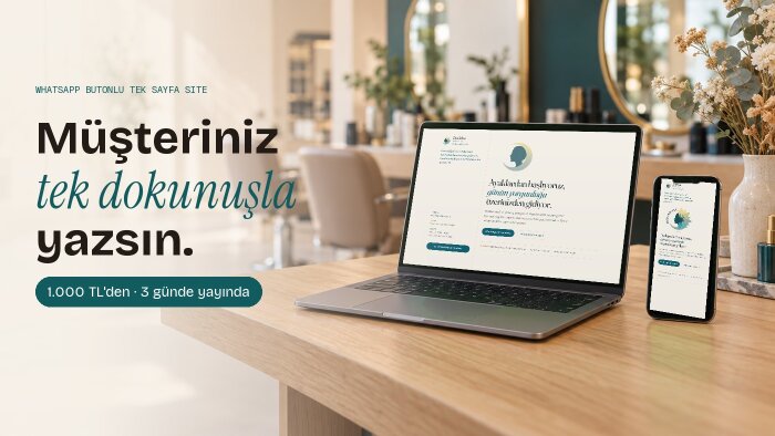 işletmeniz için WhatsApp sistemli tek sayfa site yaparım
