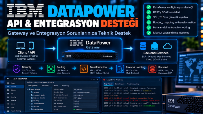 IBM DataPower sorunlarınıza destek olabilirim