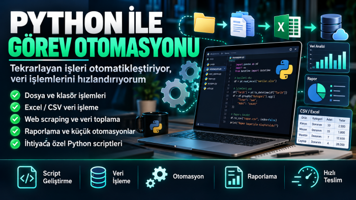 Python ile otomasyon scriptleri geliştiriyorum