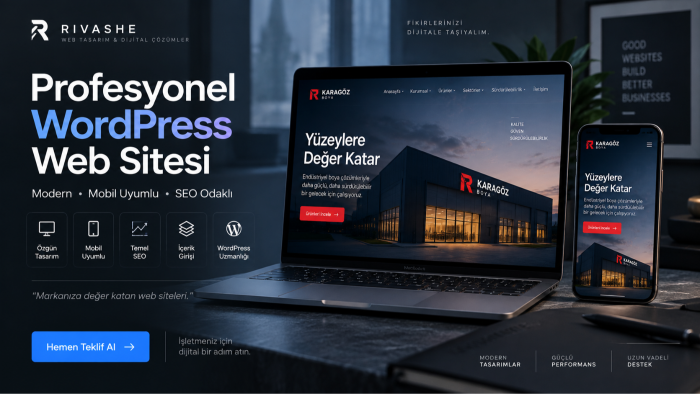 profesyonel WordPress web sitenizi hazırlayabilirim