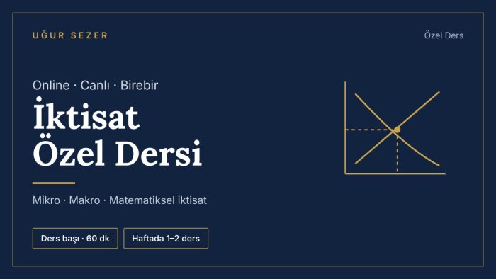 online birebir iktisat özel dersi veririm