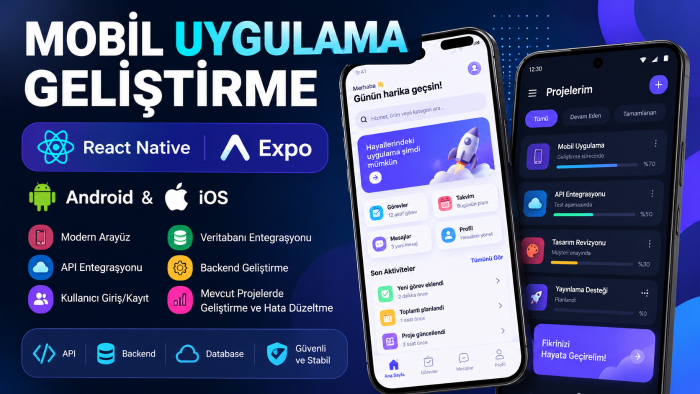 React Native ile modern mobil uygulama geliştirebilirim