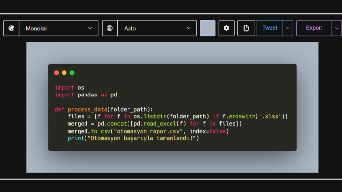 Python ile rutin dosya işlemi ve veri otomasyonu yaparım