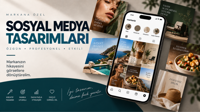 markanıza özel sosyal medya tasarımları hazırlarım