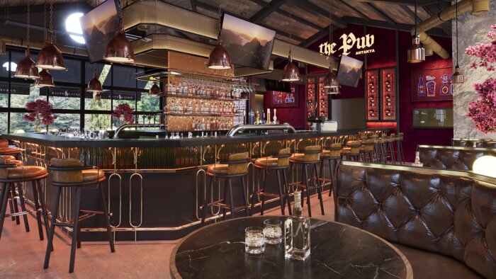 bar projelerinizi modern 3d render ile hazırlıyorum