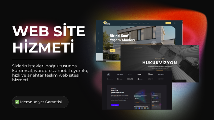 anahtar teslim kurumsal web siteleri yapıyorum