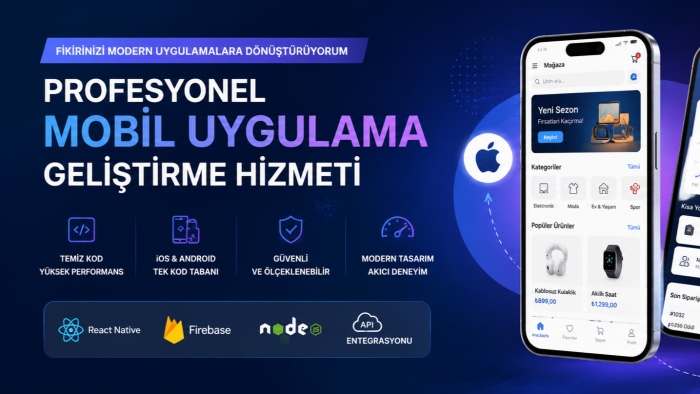 modern ve performanslı mobil uygulamalar geliştiririm