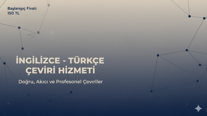 İngilizce-Türkçe çeviri yaparım