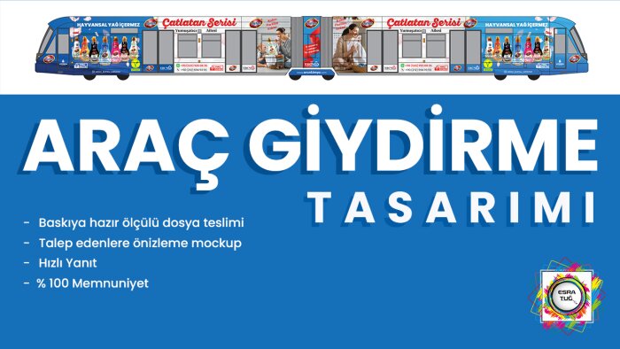 araç giydirme tasarımınızı, baskıya hazır teslim ederim