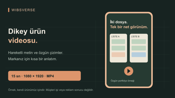 ürününüz için kısa dikey tanıtım videoları hazırlarım