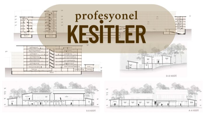 projenizin kesit ve görünüşünü hazırlarım
