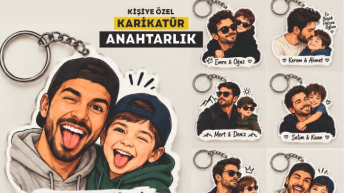 kişiye özel karikatür anahtarlık tasarımı yaparım
